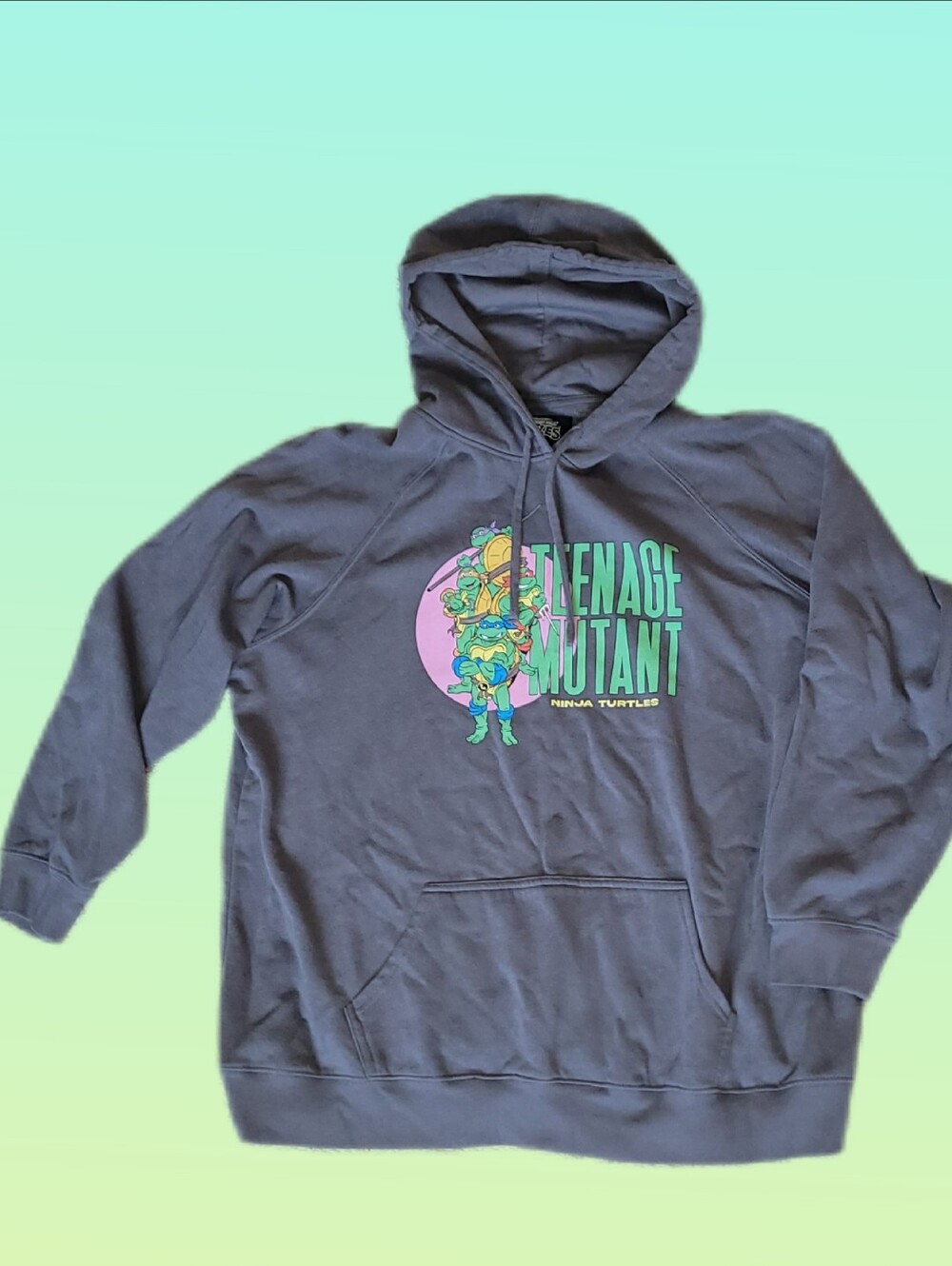TEENAGE MUTANT NINJA TURTLES Gray Graphic Hoodie - Official TMNT, SIZE 2X